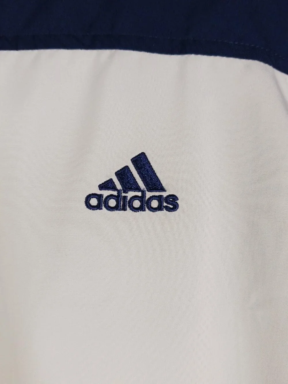 adidas 2003 World Champion Gymnastics Mens Large Jacket Zip Up White & Blue